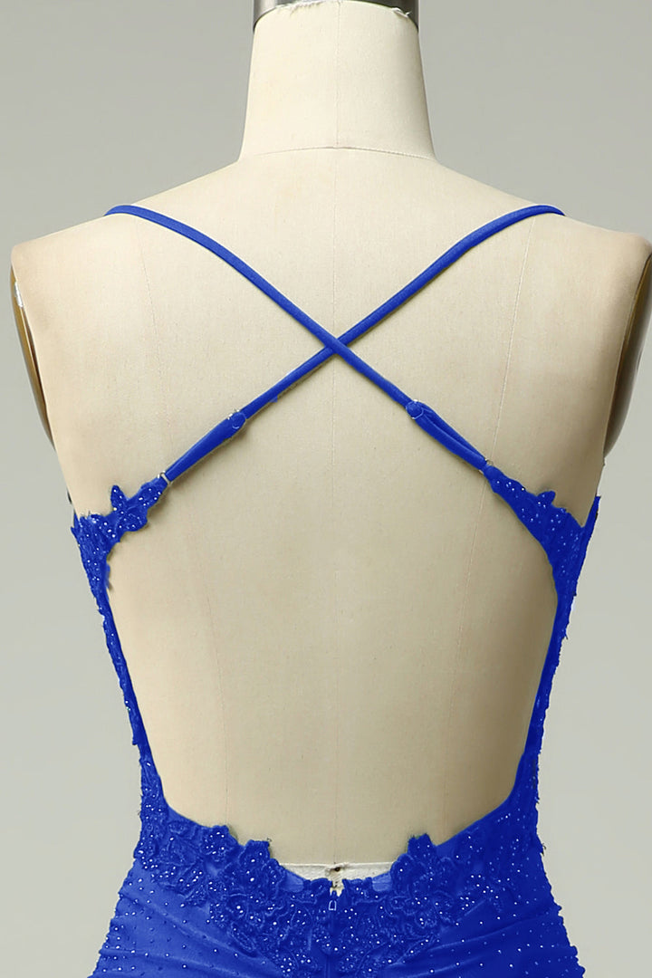 Stunning women's mermaid ball gown, halter neck design, ideal for formal parties.