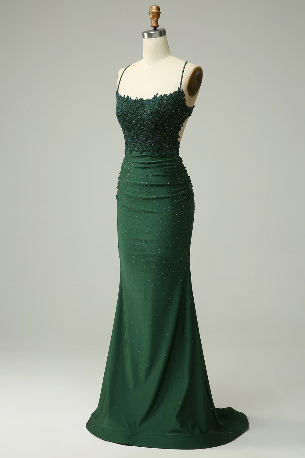 Formal women's evening gown, elegant halter neck, stunning mermaid cut for special occasions.