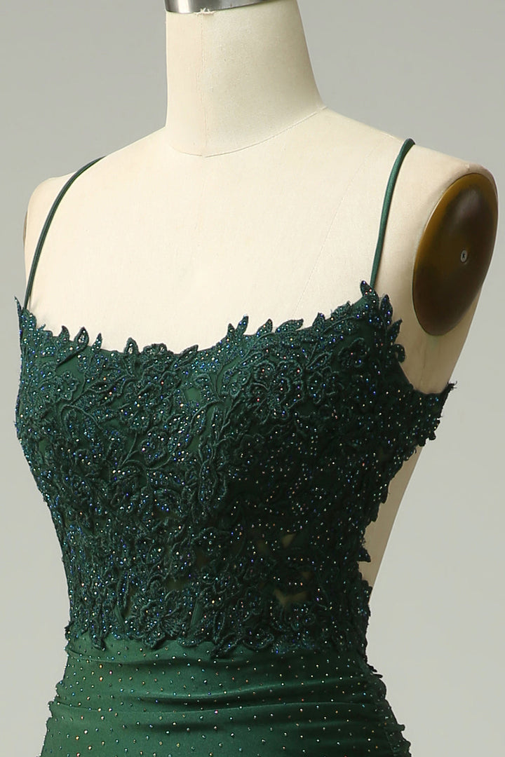 Sophisticated women's ball gown, elegant halter neck, figure-hugging mermaid style.