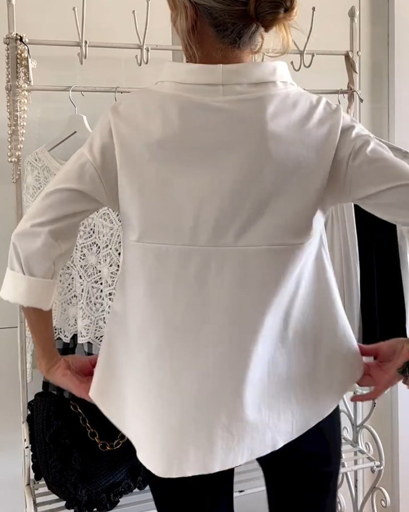 Versatile women's high-collar long-sleeve top, ideal for stylish casual outfits or elegant formal occasions.