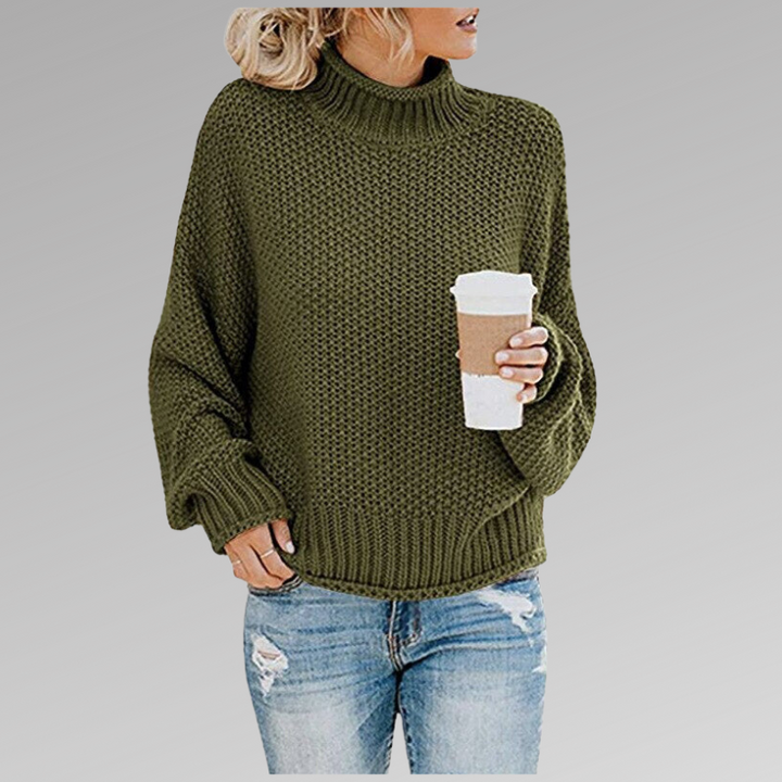 Chic women's long sleeve sweater for effortless style. Versatile, dressy, or casual cold weather fashion.