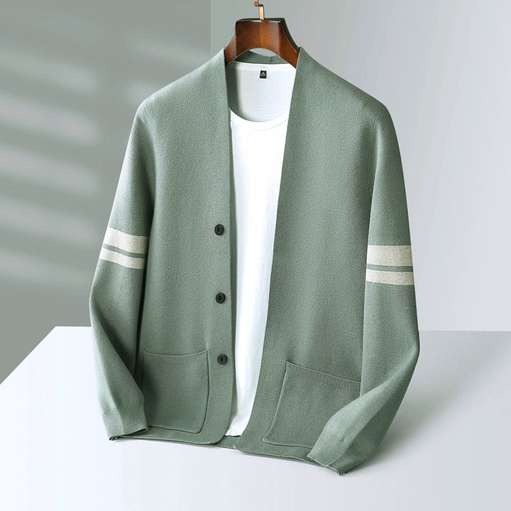Elegant women's knit cardigan, soft long-sleeve layer for sophisticated style & cozy comfort.