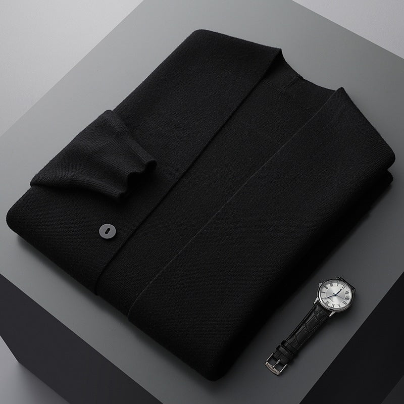 Versatile women's knit cardigan, soft long-sleeve elegant layer for sophisticated fall & everyday fashion.