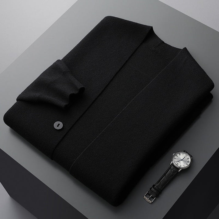 Versatile women's knit cardigan, soft long-sleeve elegant layer for sophisticated fall & everyday fashion.