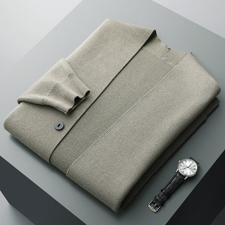 Sophisticated women's knit cardigan, soft long-sleeve layer offering elegant style & cozy comfort.