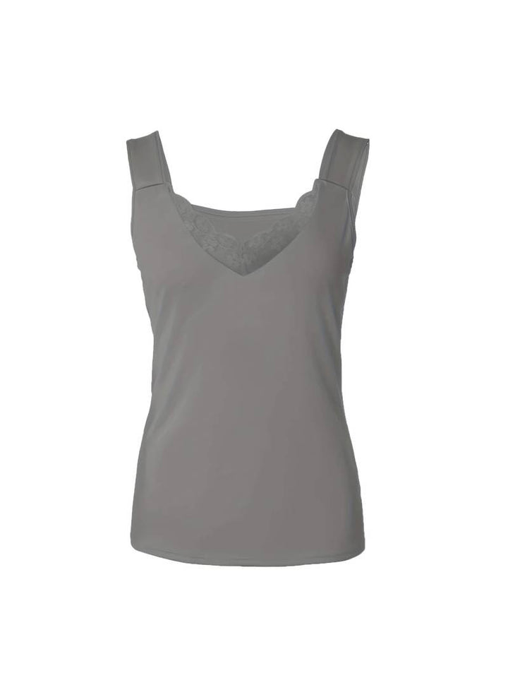 Chic women's elegant lace trim tank top, a versatile and flattering piece for any wardrobe.