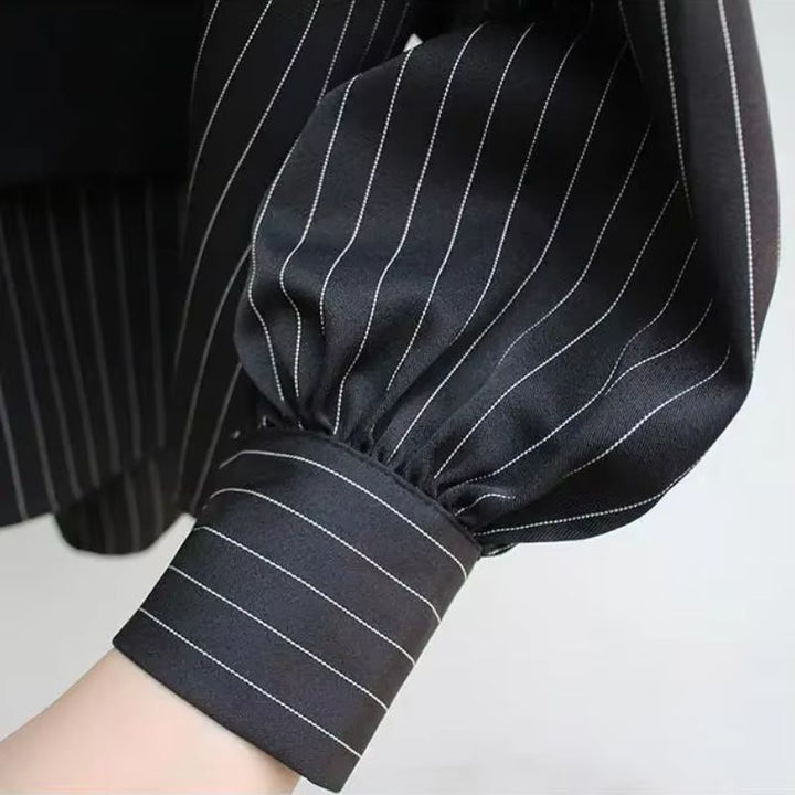 White women's layered blouse, an elegant & comfortable everyday fashion top.
