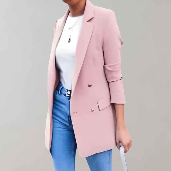 Comfortable & elegant long jacket for women, Clara, providing versatile and stylish outerwear.