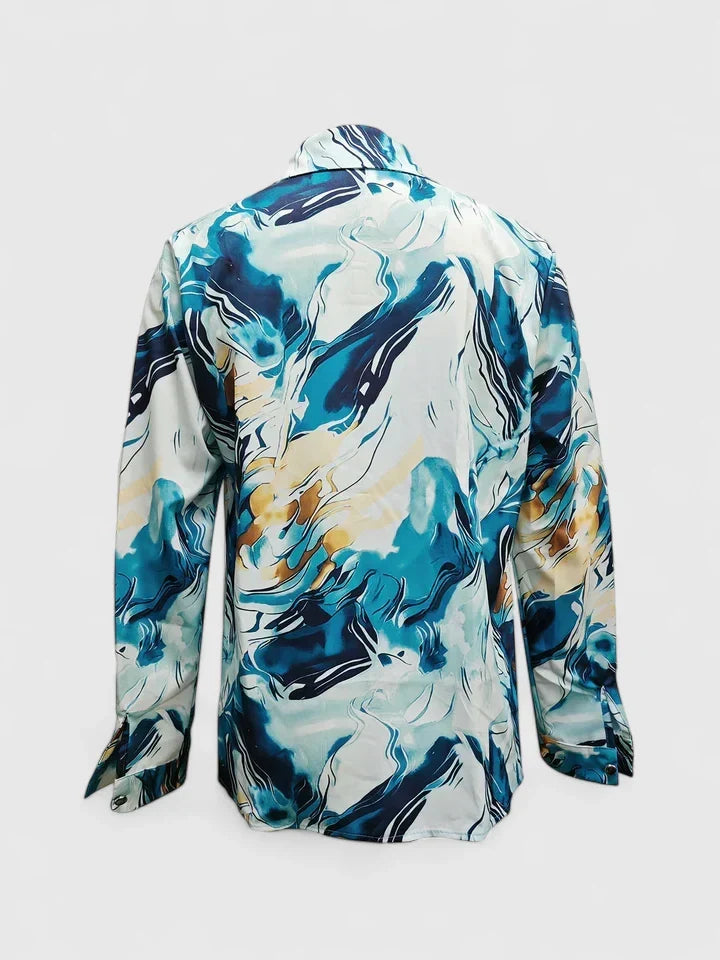 Elegant women's long sleeve blouse in soft fabric, perfect for formal or casual chic style. Versatile ladies fashion top.