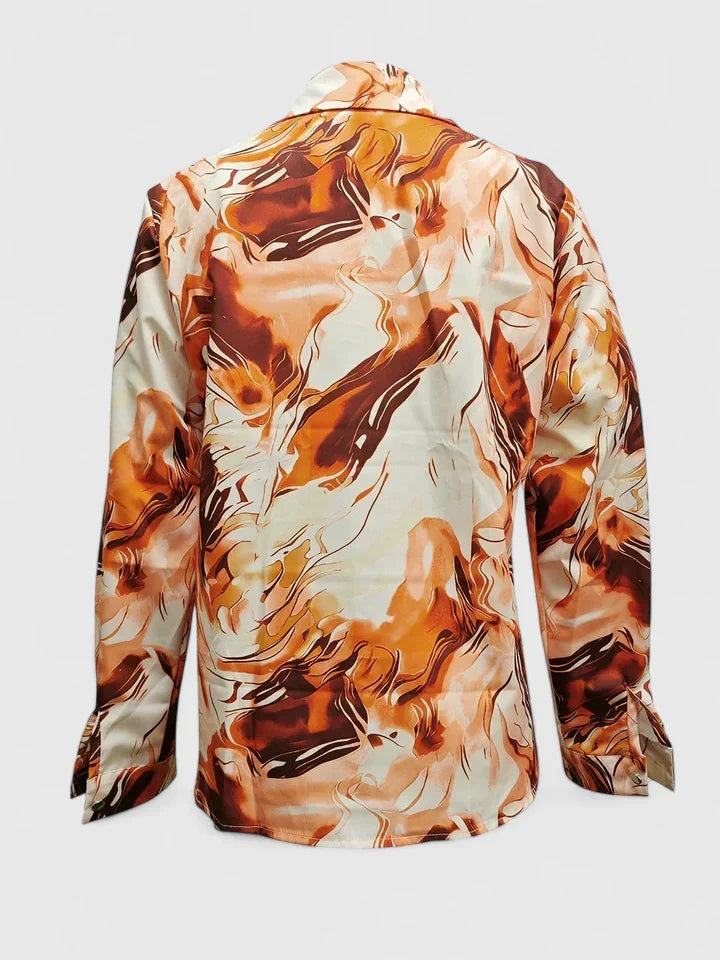 Stylish women's long sleeve work blouse for office wear. Comfortable fit, chic design for professional ladies fashion.