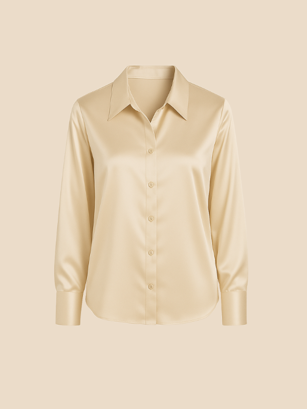 Stylish women's workwear blouse, long sleeve & buttoned for a professional outfit.