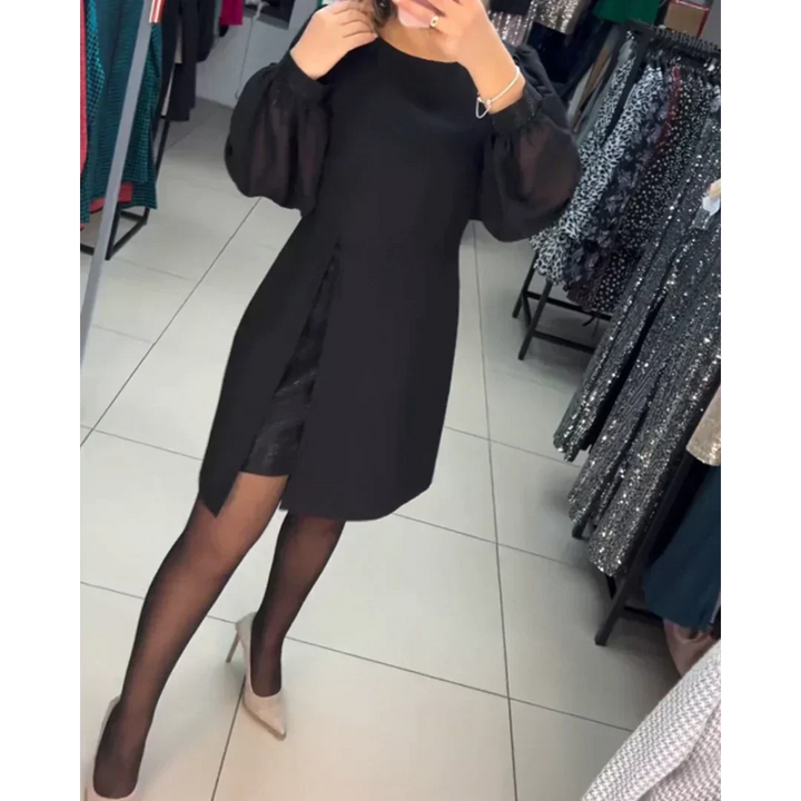 Fashionable women's long sleeve dress, elegant and comfortable, suitable for both formal and casual settings.