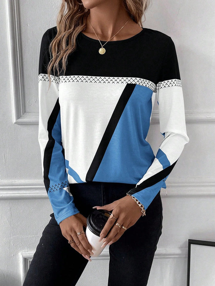 Women's stylish long sleeve tunic shirt, an elegant top for effortless everyday fashion & comfortable wear.