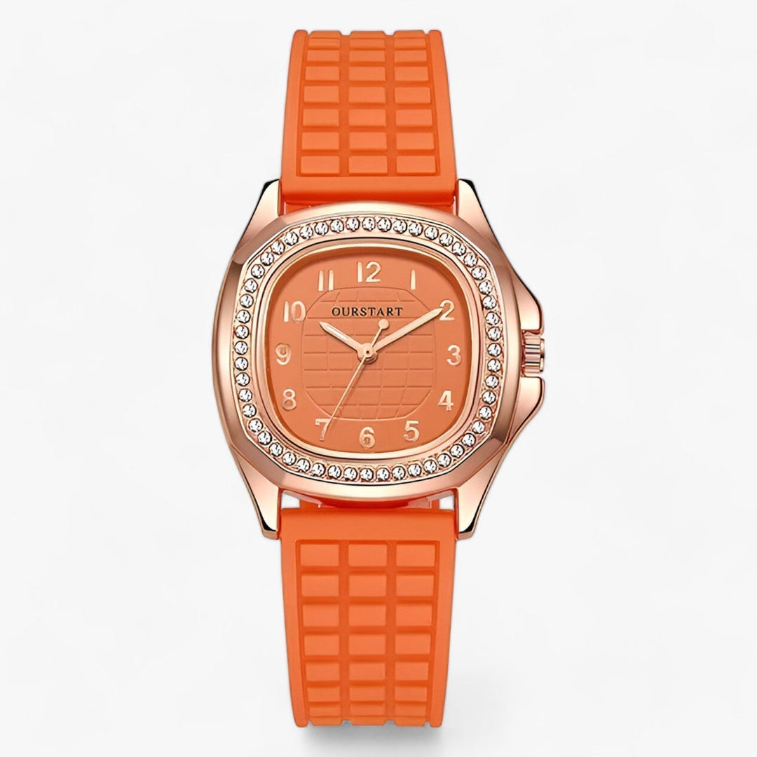 Sophisticated women's luxury timepiece, a quartz watch with exquisite diamond accents for an elegant look.