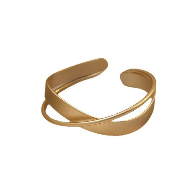 Elegant women's matte gold bracelet featuring a delicate infinity symbol, perfect as a timeless wrist accessory.