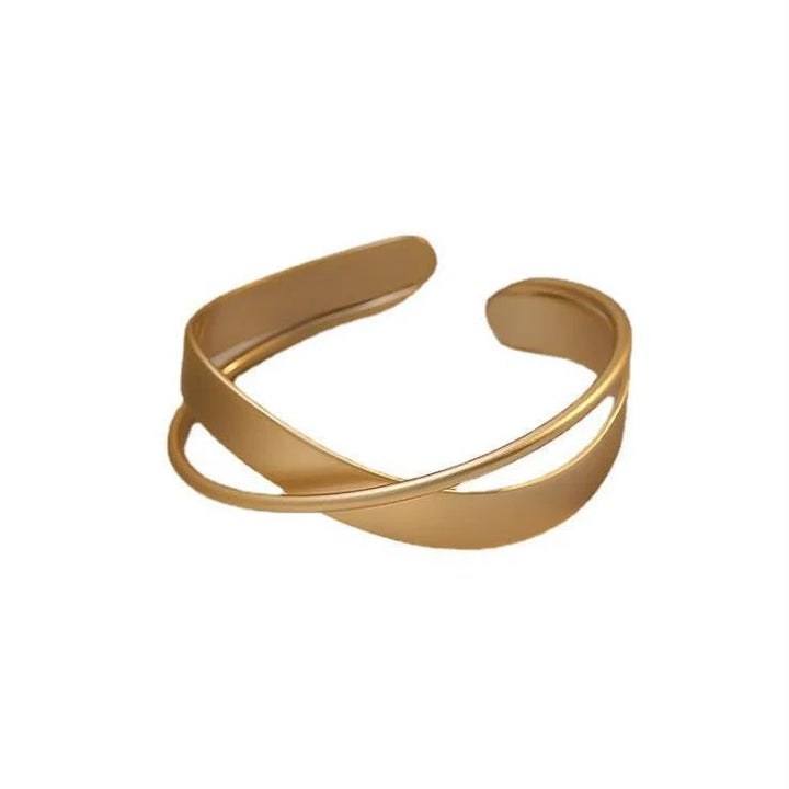 Elegant women's matte gold bracelet featuring a delicate infinity symbol, perfect as a timeless wrist accessory.