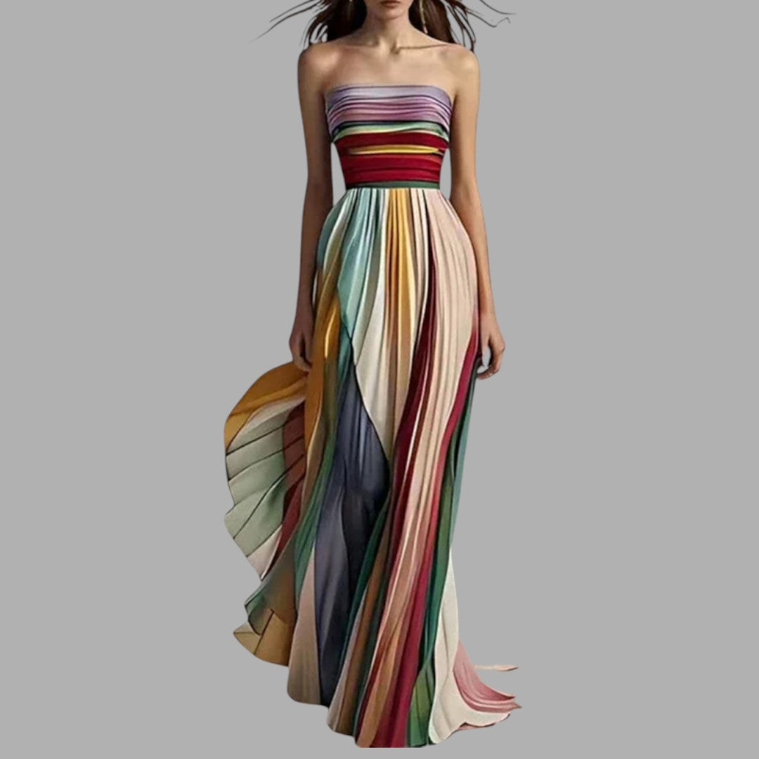 Elegant women's maxi dress, perfect for special occasions, evening parties, or formal events. Flowy, long gown.