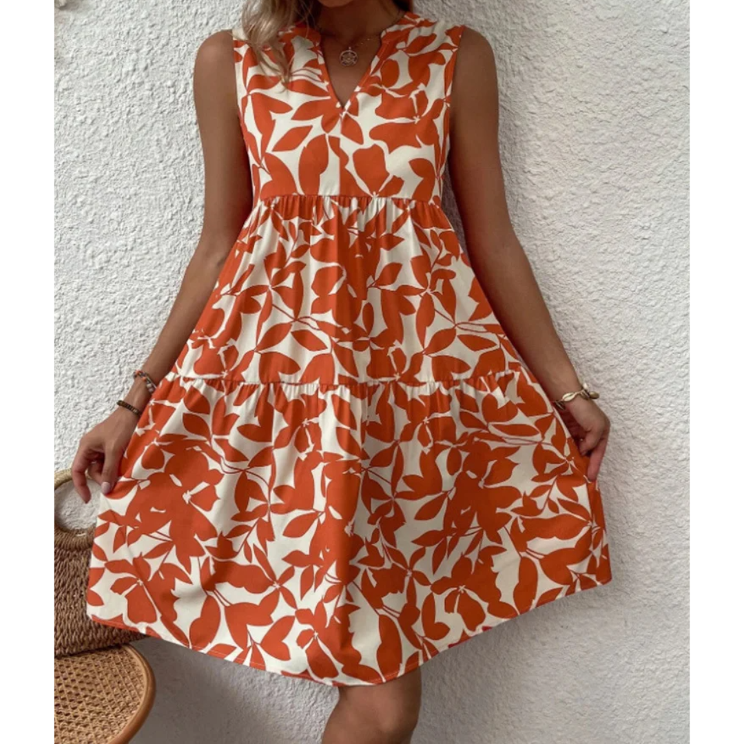 Comfortable women's elegant midi dress, a versatile wardrobe essential for both casual and formal events.