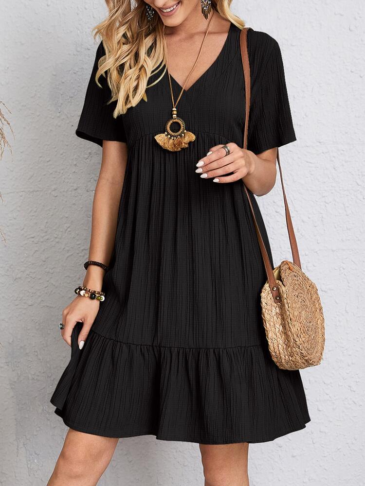 Stylish women's midi length dress with tummy control, an elegant and flattering piece for any wardrobe.