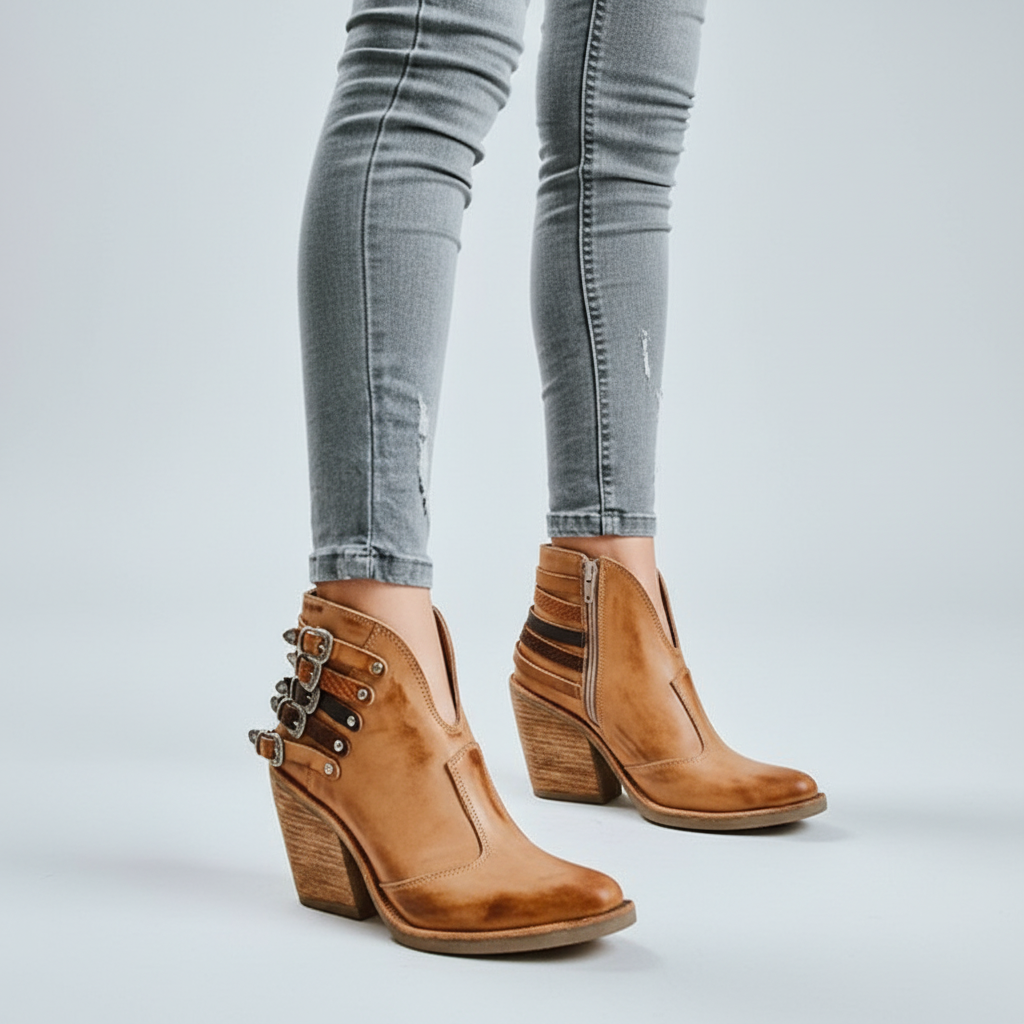 Women's Mila heeled ankle boots, designed for elegance and comfort during the autumn and winter seasons.