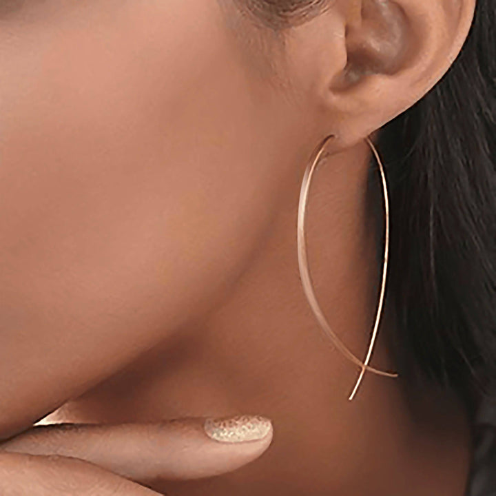 Simple yet chic minimalist hoop earrings for women. Ideal elegant jewelry for everyday wear & fashion.