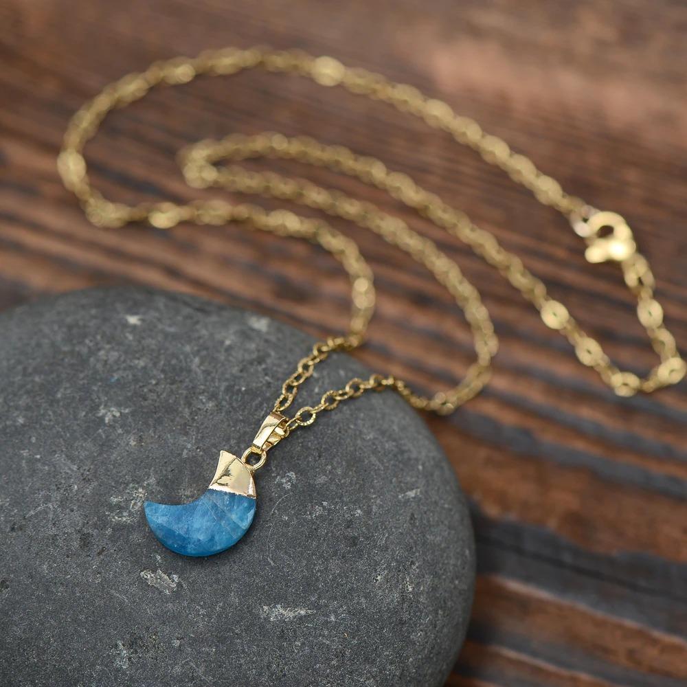Spiritual Moonstone necklace for women, a thoughtful healing crystal jewelry gift.
