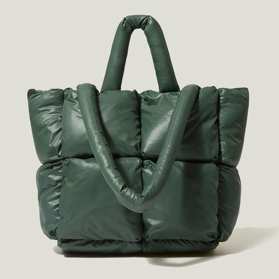 Elegant women's nylon shoulder bag, versatile & chic everyday fashion accessory in multiple colors.