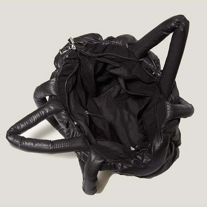 Sleek women's nylon shoulder bag, a stylish and practical everyday accessory. Perfect for any outfit.
