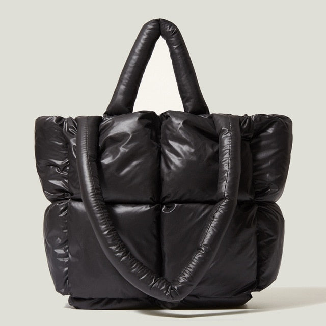Durable nylon shoulder bag for women, elegant and versatile everyday fashion accessory.