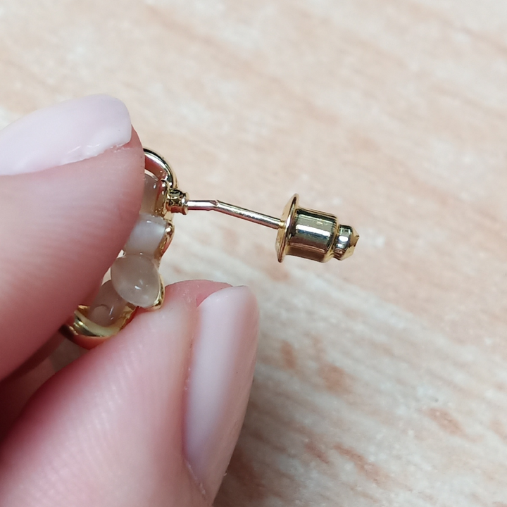 Stylish women's opal flower earrings, perfect elegant jewelry for a sophisticated gift.