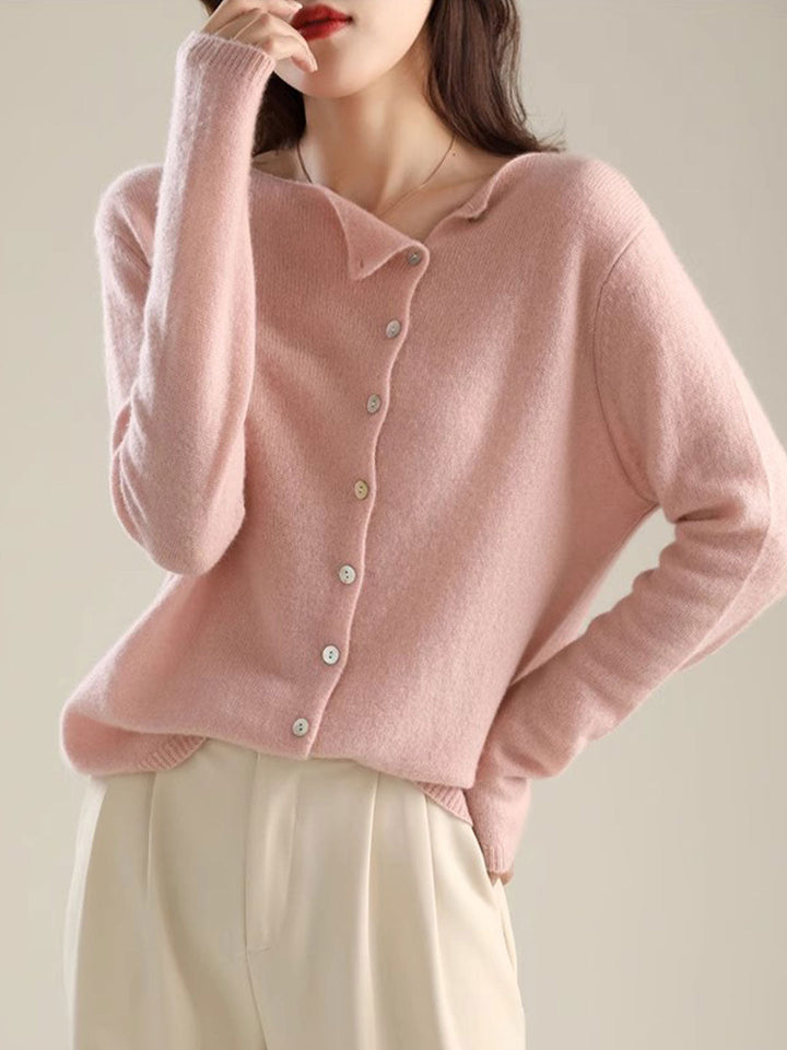 Open-front long-sleeve women's elegant cardigan. Soft knitwear for all-season layering comfort.
