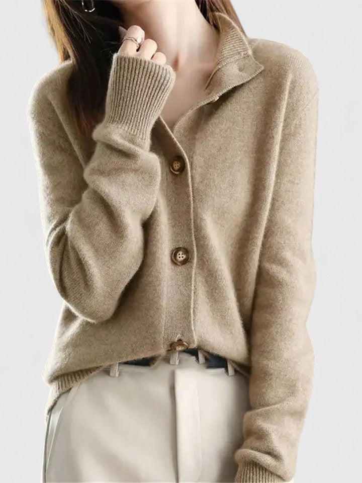 Elegant women's open front cardigan in a soft knit, perfect for stylish layering over any outfit. Casual chic.