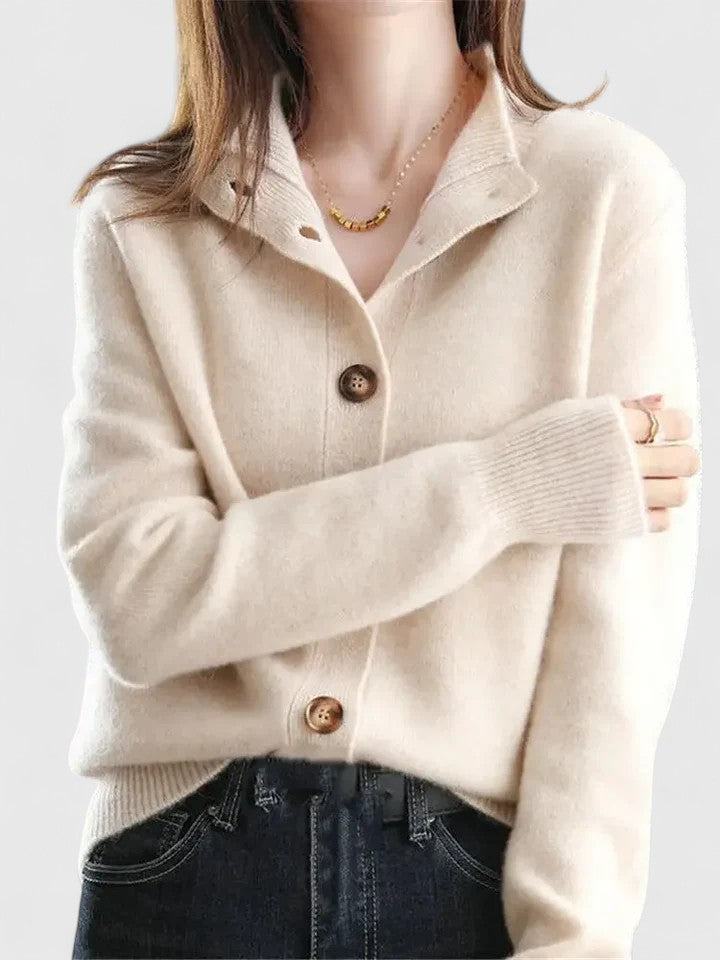 Comfortable women's elegant open front sweater for chic layering. Soft knit, long sleeves, versatile casual wear.