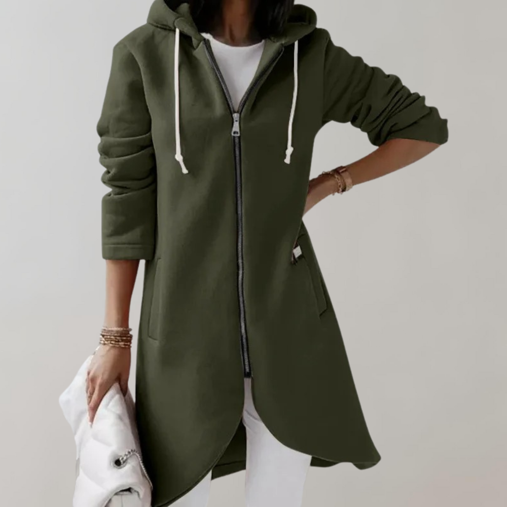 Chic women's open front cardigan, a versatile long-sleeve layering piece for elegant fall & spring fashion.