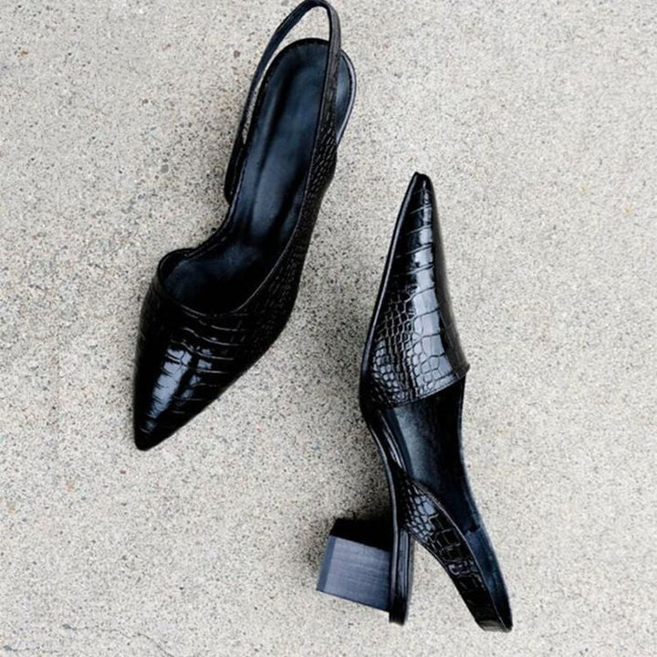 Comfortable orthopedic heels for women, designed as elegant slip-on pumps for all-day wear and support.