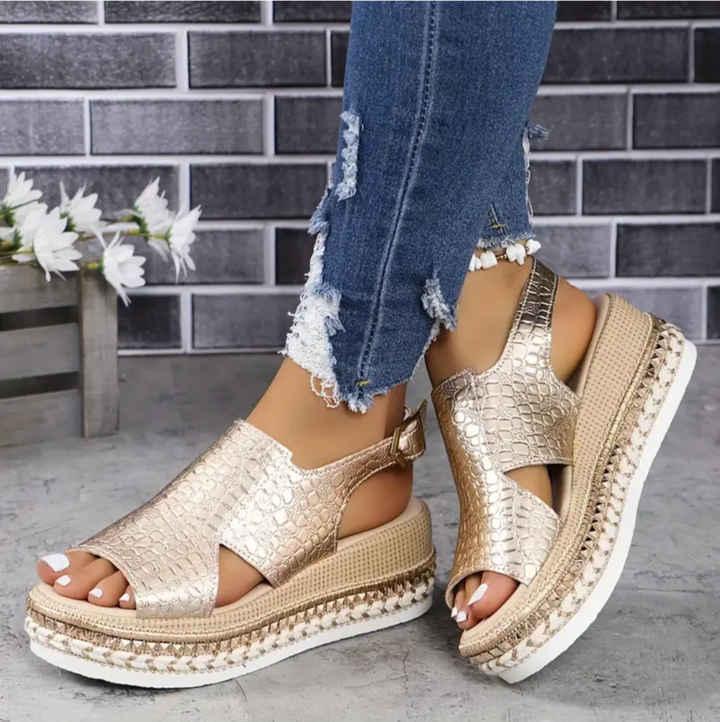 Elegant women's orthopedic heeled sandals with arch support for comfortable all-day wear.