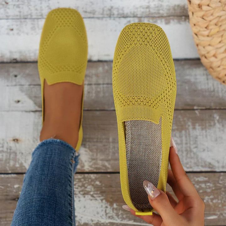 Beige orthopedic walking shoes for women, providing arch support and pain relief with a non-slip, comfortable fit.