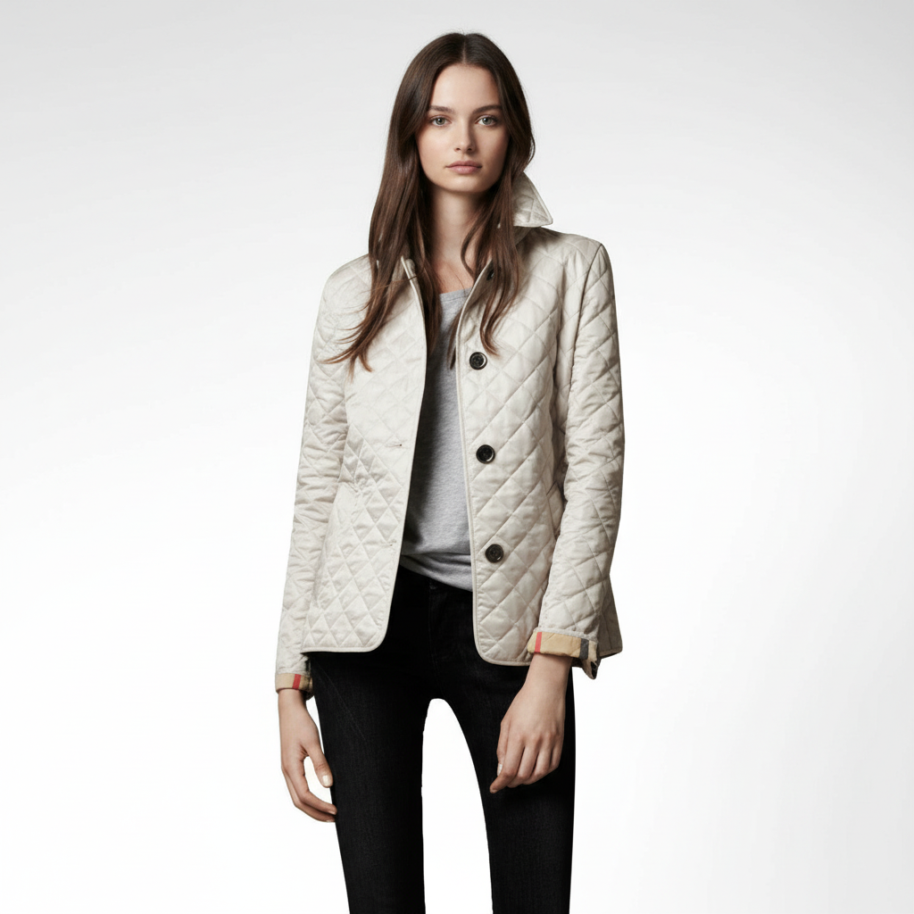Comfortable women's autumn winter coat with tie waist, a versatile padded jacket for casual wear.