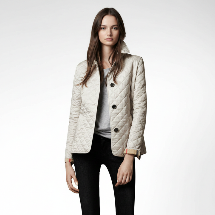 Comfortable women's autumn winter coat with tie waist, a versatile padded jacket for casual wear.