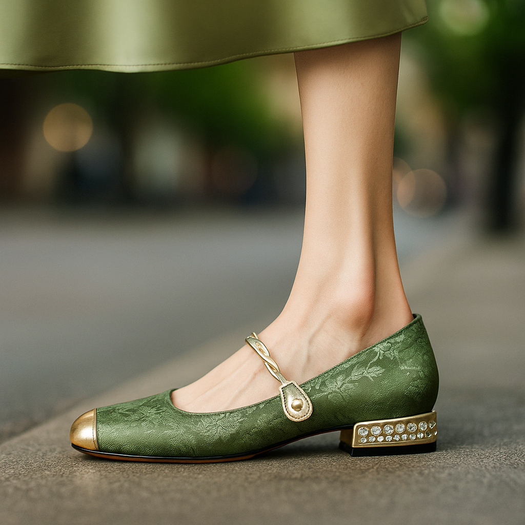 Elegant women's pearl flats, comfortable & stylish for daily wear.
