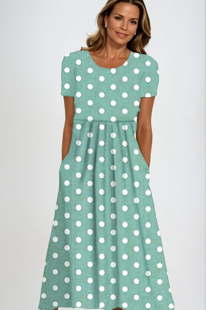 Flowy women's printed maxi dress, a comfortable and elegant choice for formal wear, evening events & parties.