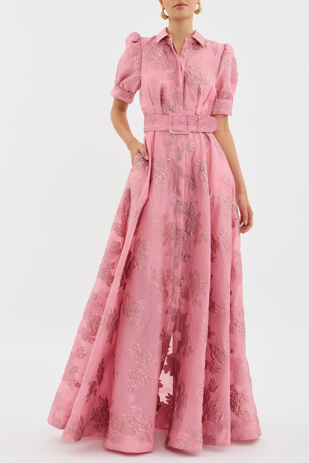Chic women's puff sleeve cocktail dress for parties & special events, timeless formal wear.