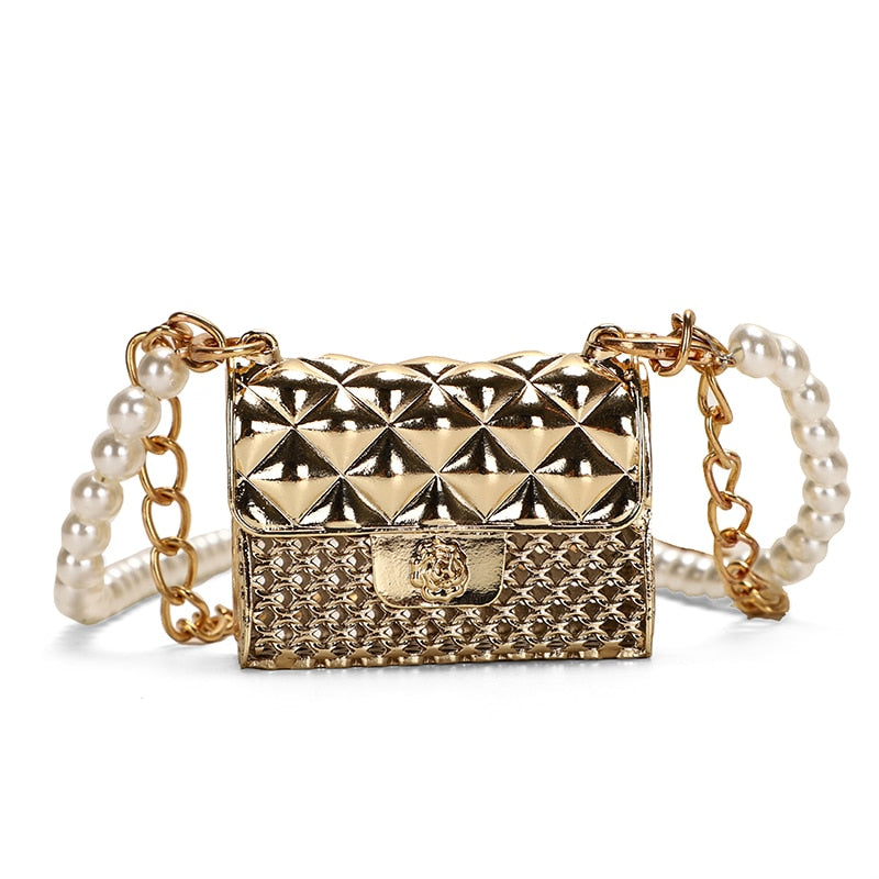 Elegant women's rhinestone mini evening purse, perfect for parties & formal events.