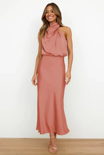 Sophisticated women's formal evening dress. Mila design for cocktails & special events.