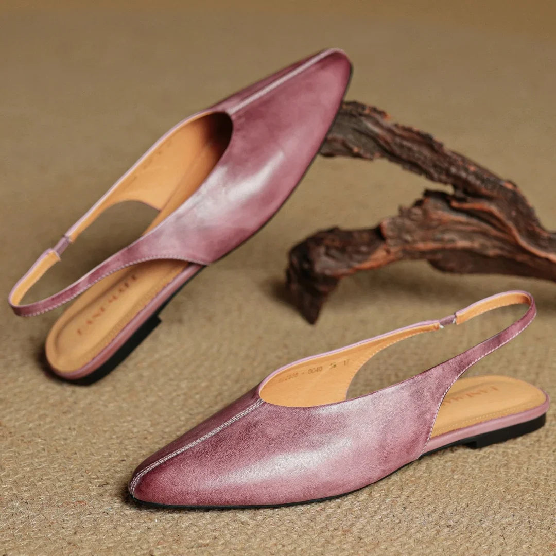Premium elegant women's slingback flats, ensuring all-day comfort. Slip-resistant classic everyday shoes.