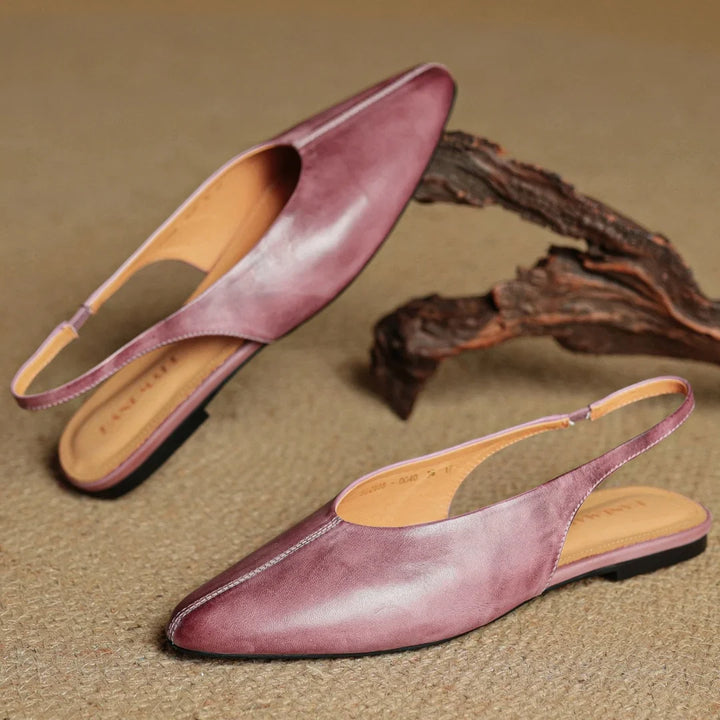 Premium elegant women's slingback flats, ensuring all-day comfort. Slip-resistant classic everyday shoes.