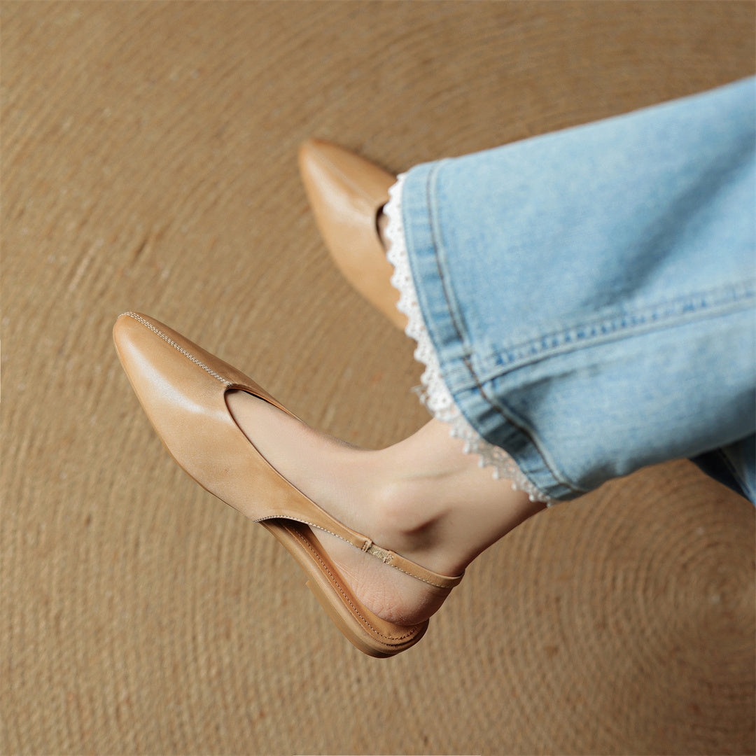 Elegant women's flats with slingback, perfect for all-day comfort. Slip-resistant and stylish.