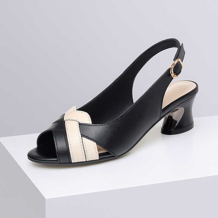 Comfortable women's dress heels, slingback design, block heel for day-to-night wear.