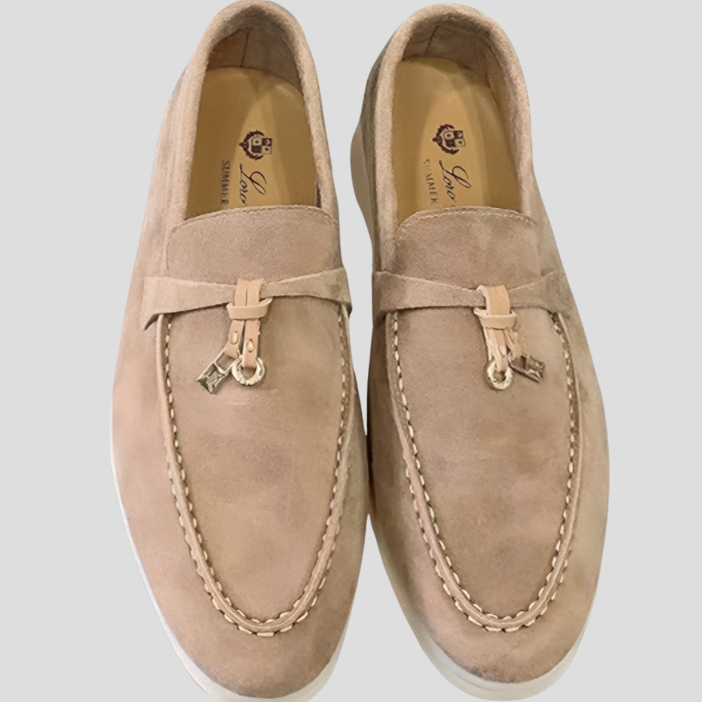 Side profile of women's comfortable slip-on loafers, showcasing easy-wear design and classic style.