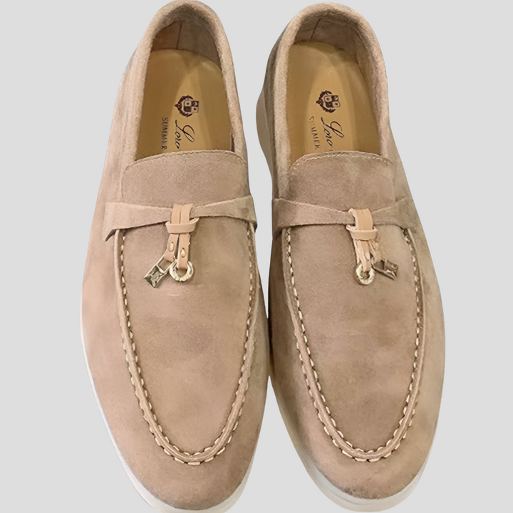 Side profile of women's comfortable slip-on loafers, showcasing easy-wear design and classic style.